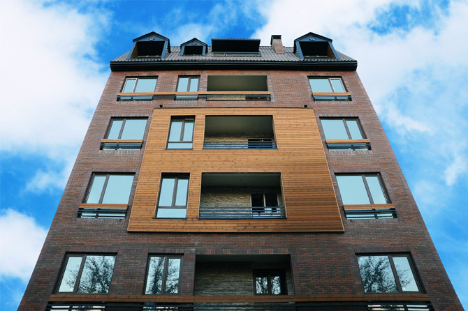 Decking cladding thermo treated wood