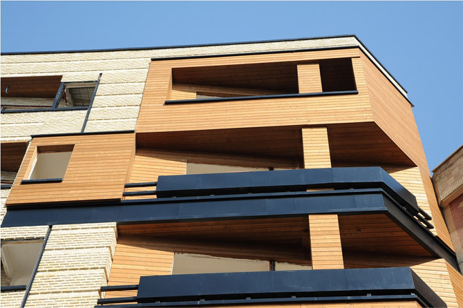 cladding thermo treated wood outdoor exterior