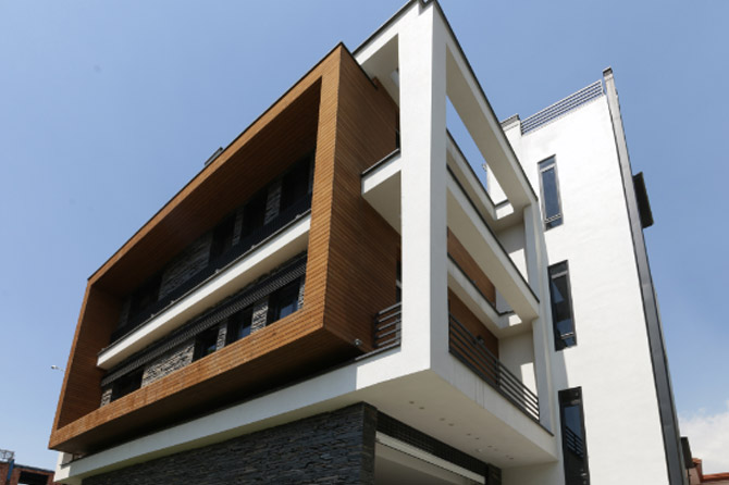 Sauna wood cladding thermo interior treated wood